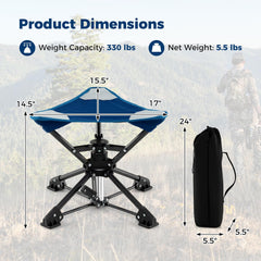 GYMAX sturdy metal frame supports up to 330 lbs on uneven terrain