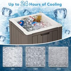 GYMAX cooler with built-in handles for easy transport at picnics and beaches