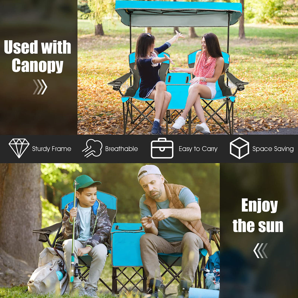 GYMAX double chair carry bag for simple transport.