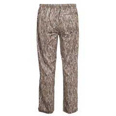 Habit Men's Roaring Springs rain pant back view with zippered leg closures for over-boots wear