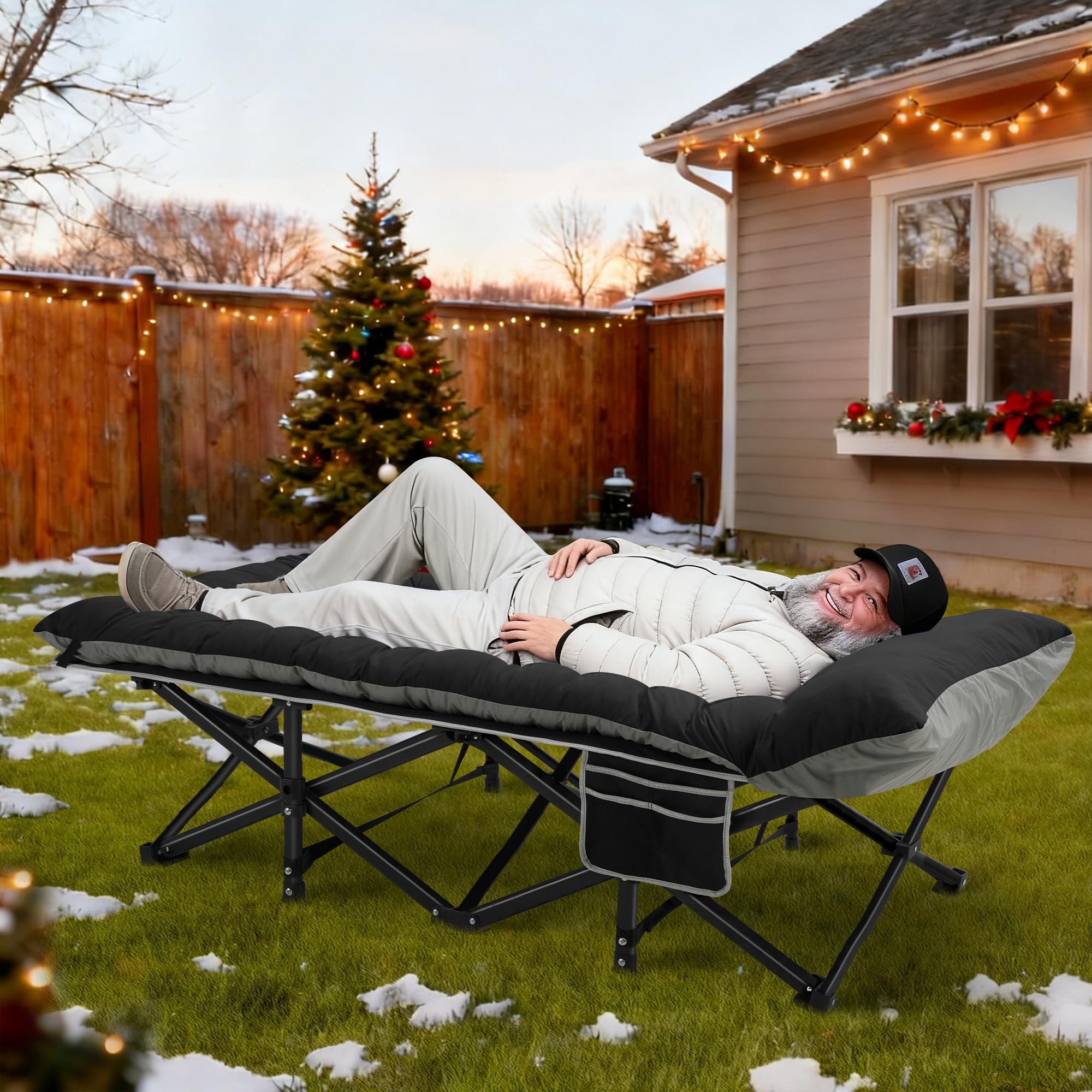 HABUTWAY camping cot 32-wide design offers extra room for adults.