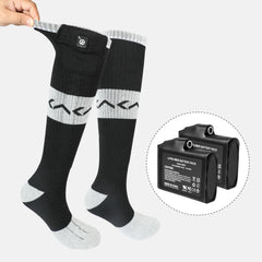 Haeglauv heated socks use COOLMAX-wool fabric for moisture control and freshness.