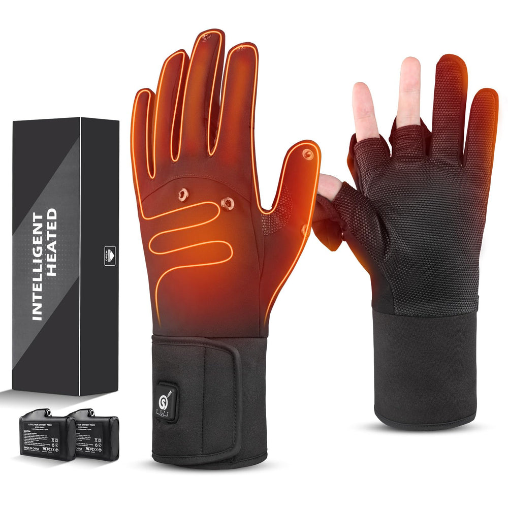 Haeglauv heated gloves front view for cold-weather outdoor use