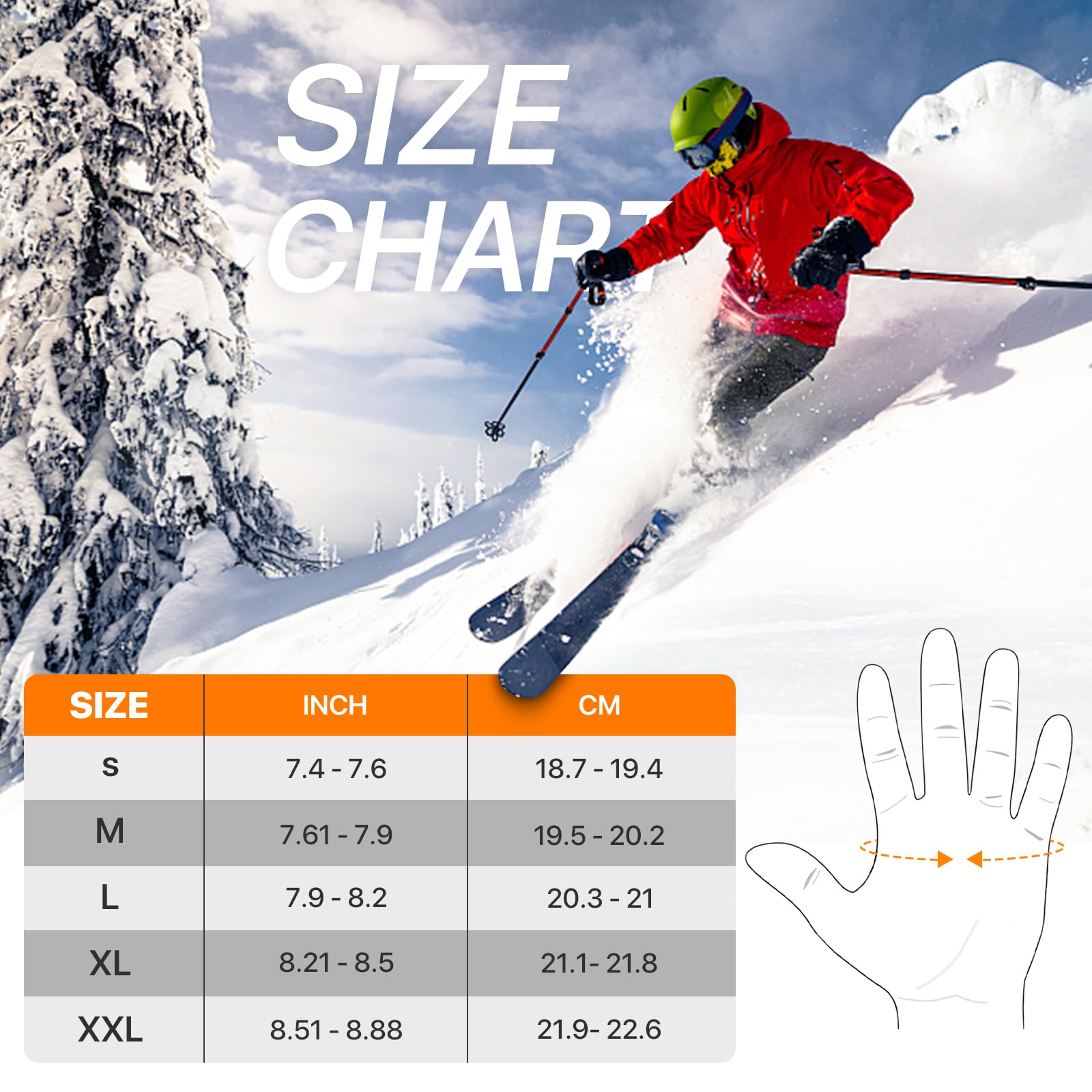 Haeglauv heated gloves outer-material photo shows comfortable grippy fabric for sure handling