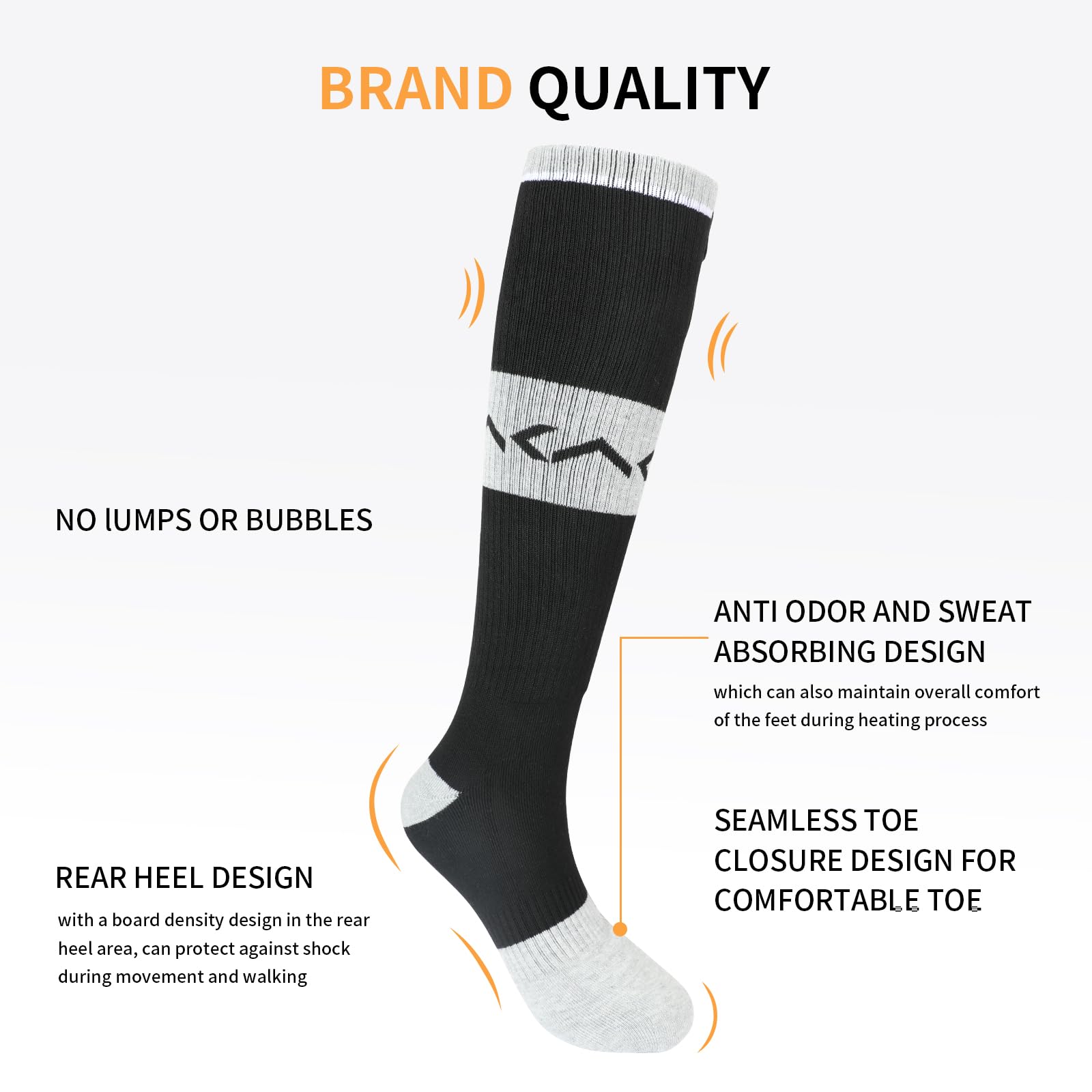Haeglauv heated socks offer three heat settings for flexible comfort during activities.