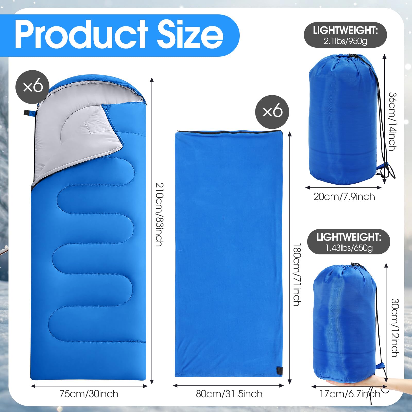 Hahafelt colorful fleece liners paired with sleeping bags for added warmth and comfort.