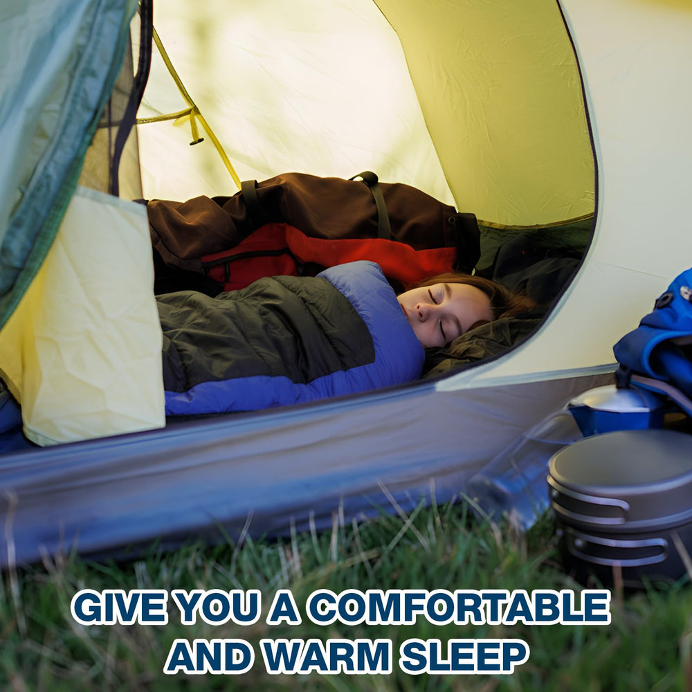 Hahafelt envelope sleeping bag in fleece provides lightweight warmth for mild conditions.