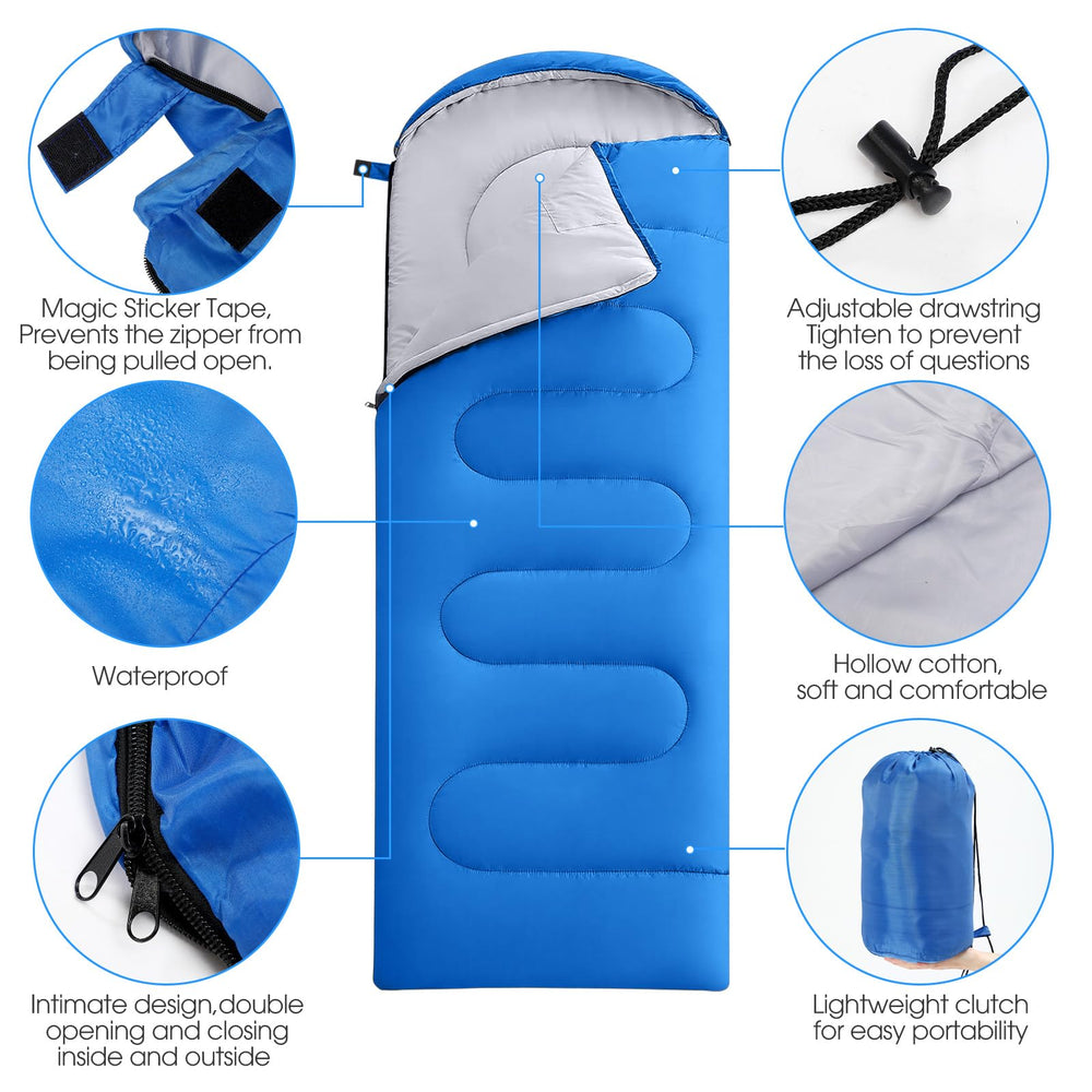 Hahafelt waterproof polyester shell protects sleepers in damp or windy nights.