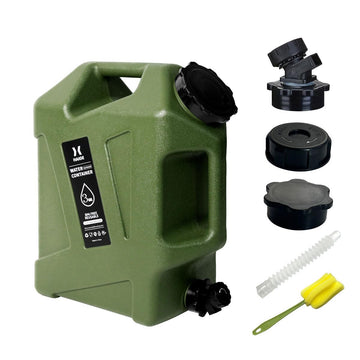 HAIGE 3.2 gallon water container with spigot for controlled pour at campsites.