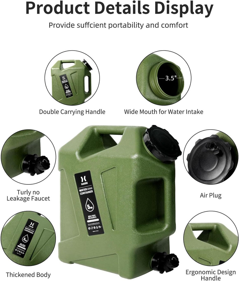 HAIGE ergonomic handle makes carrying effortless on hikes and picnics.