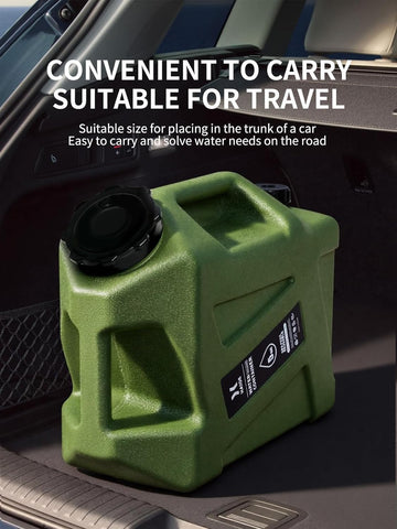 HAIGE green 5-gallon jug ideal for camping hydration and emergency prep.