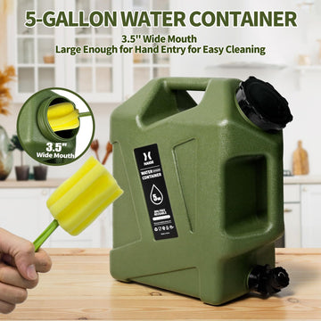 HAIGE portable water container supports outdoor adventures and daily home storage.