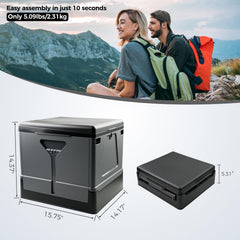 HAIGE XL portable toilet open for quick outdoor setup.