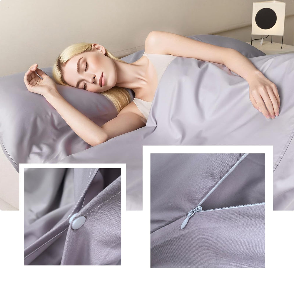Hailyuwl sleeping sheet bottom zipper provides adjustable ventilation.