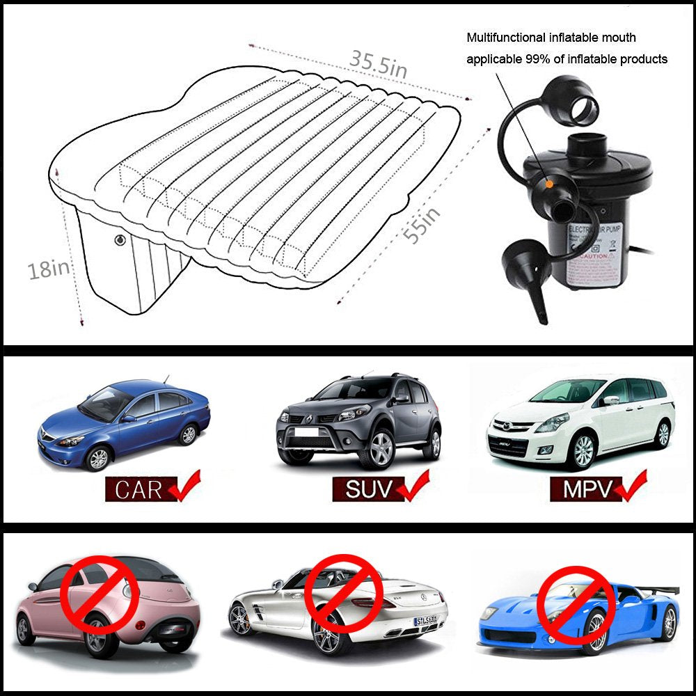HAITRAL car bed fits most sedans and SUVs for versatile travel