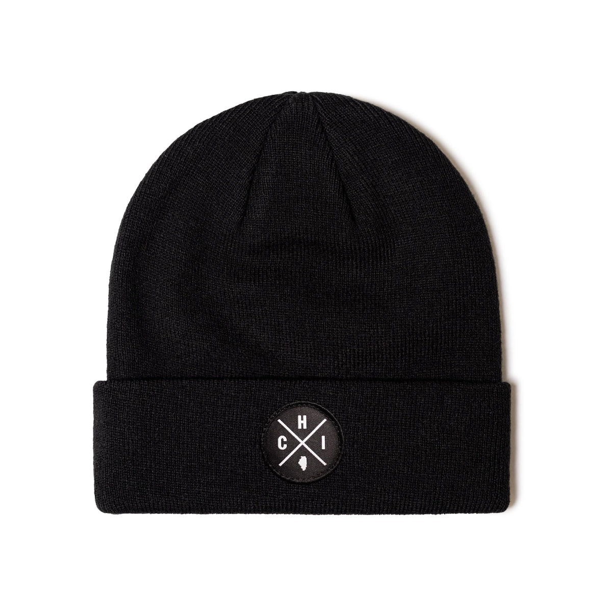 HAKA CHI Premium Beanie patch close-up with durable Chicago patch and cozy knit