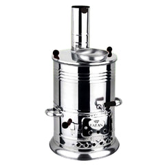 Hakan samovar top water boiling for quick outdoor tea.