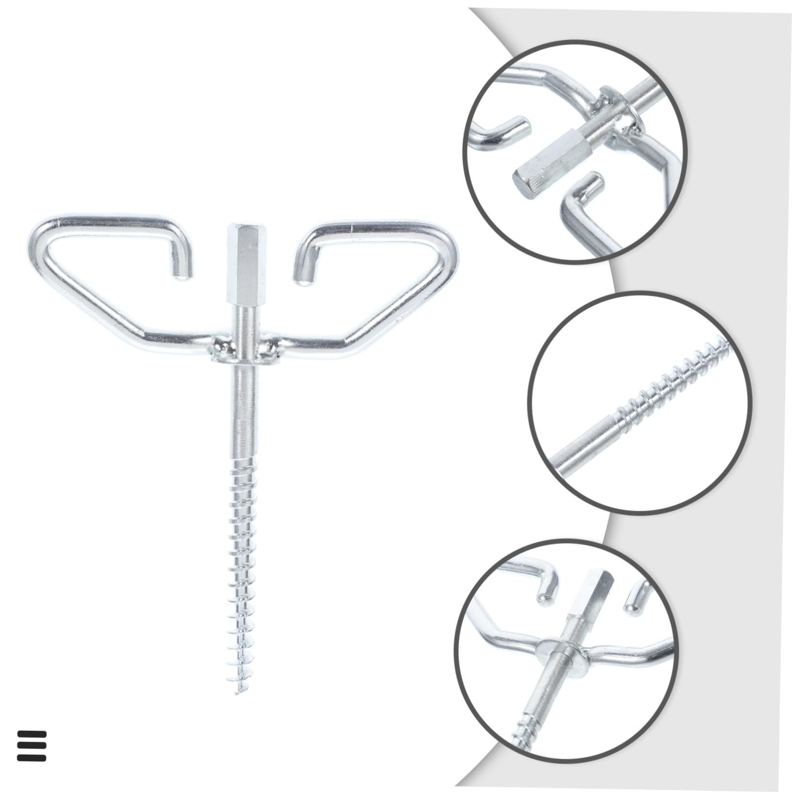 HAKIDZEL ice shelter anchors prepared for fishing tent setup