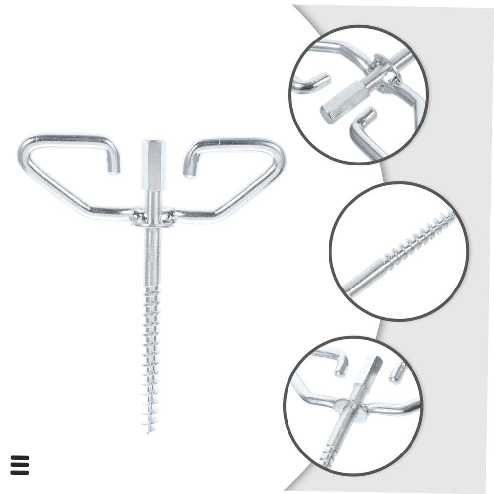 HAKIDZEL ice shelter anchors prepared for fishing tent setup