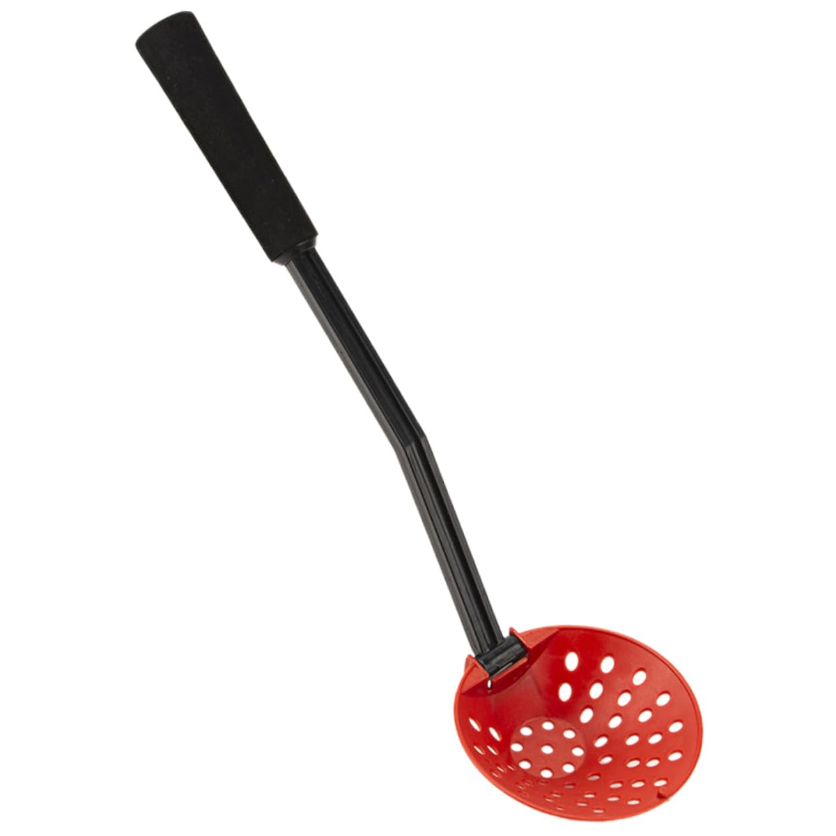 HAKIDZEL folding ice fishing spoon with ergonomic handle for easy ice clearing.