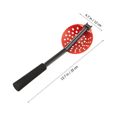 HAKIDZEL ergonomic handle close-up on a lightweight ice scoop for outdoor use.