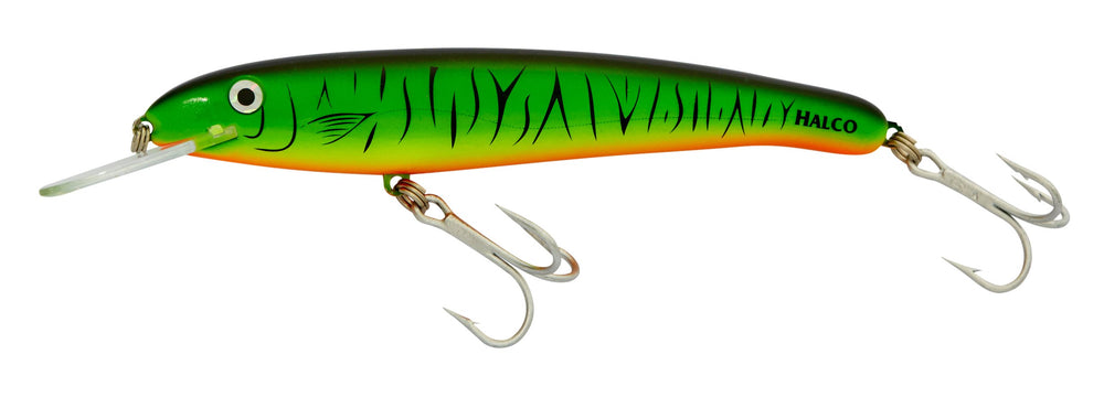 Halco LP190D#H52 Laser Pro 190DD lure with flouro green finish for offshore trolling