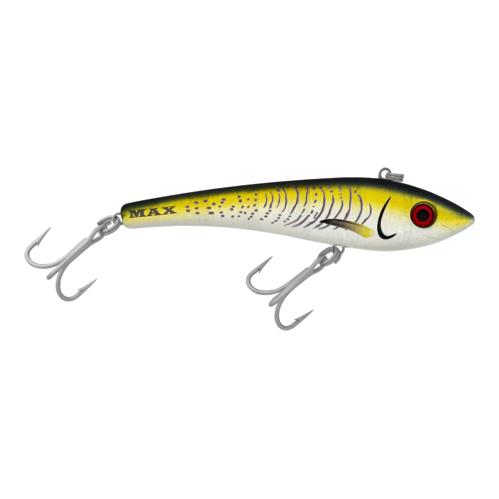 Halco Max 130 lipless plug front view highlighting streamlined body for stability