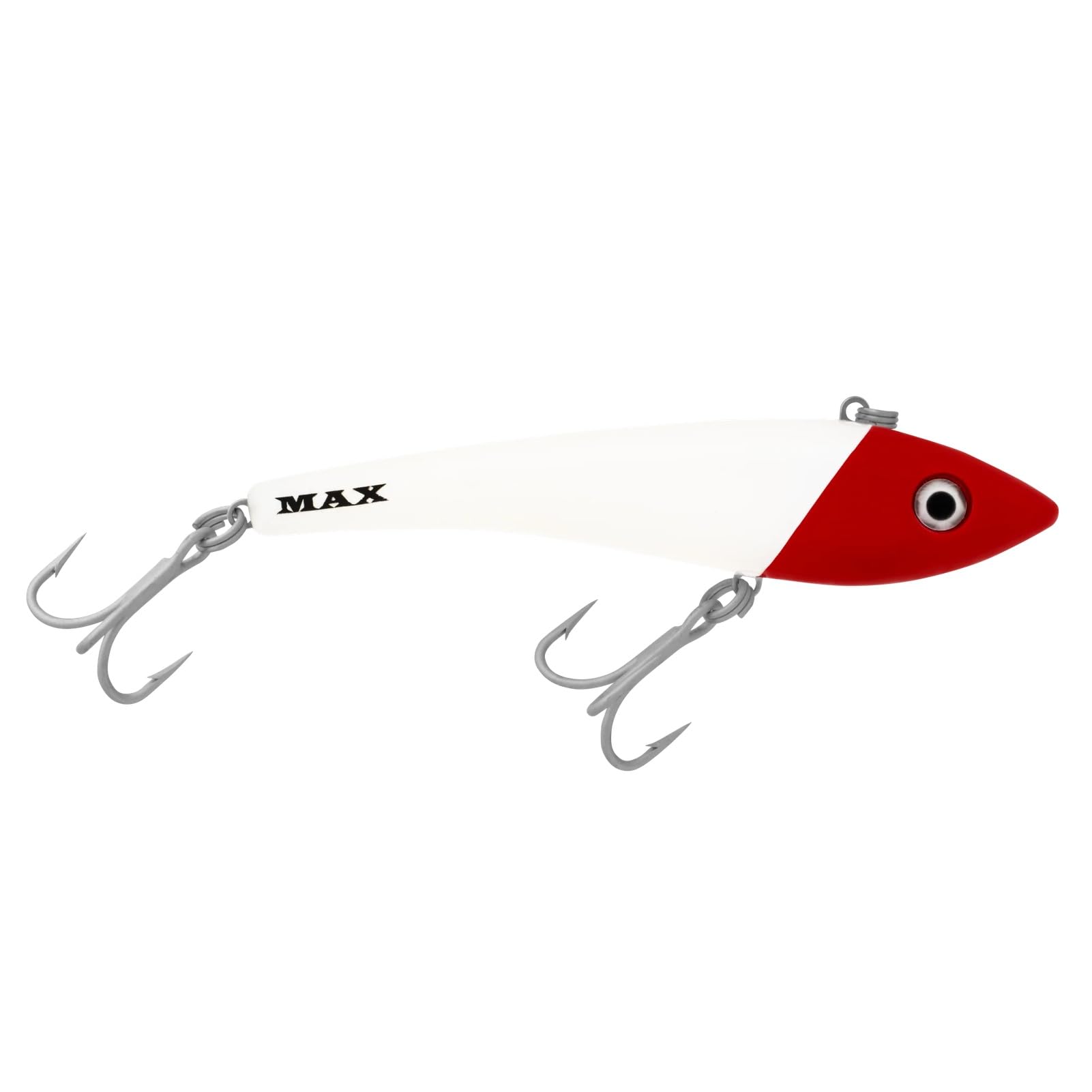 Halco MAX130 lipless plug, front view, illustrating stability for high-speed trolling