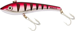 Halco MAX130 lipless plug side view showing stability during high-speed trolling