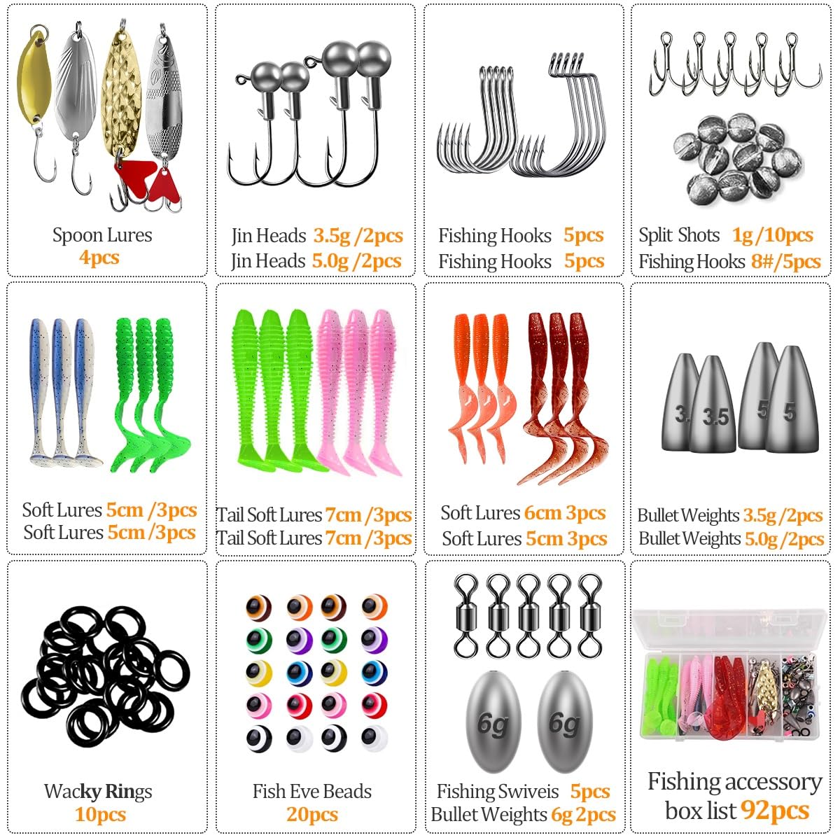 HALF CRESCEN kit includes hooks weights and beads for a complete setup