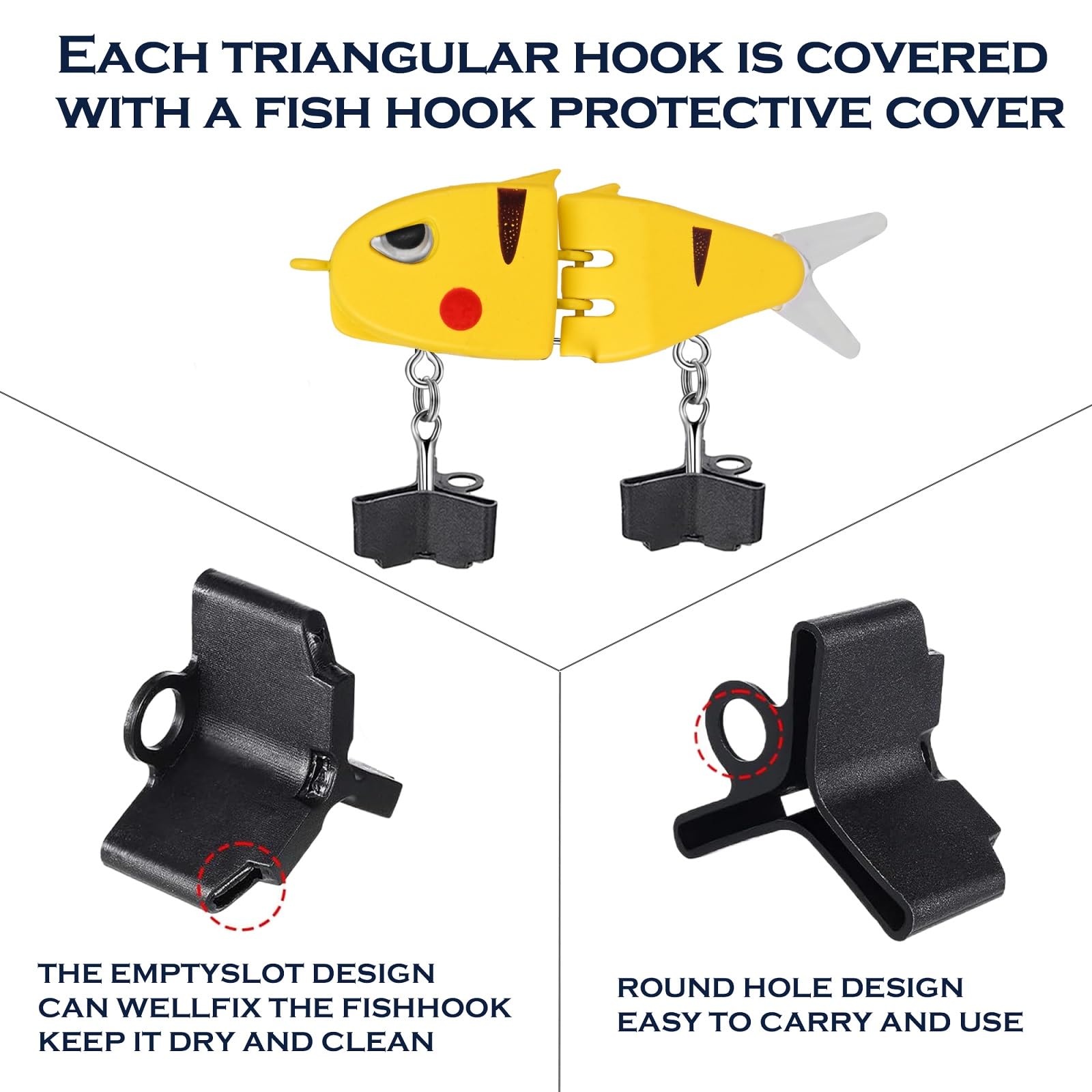 Triangular hook protective covers for safety