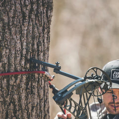 Half Rack Bow Hanger with rugged matte finish supports steady bow positioning.