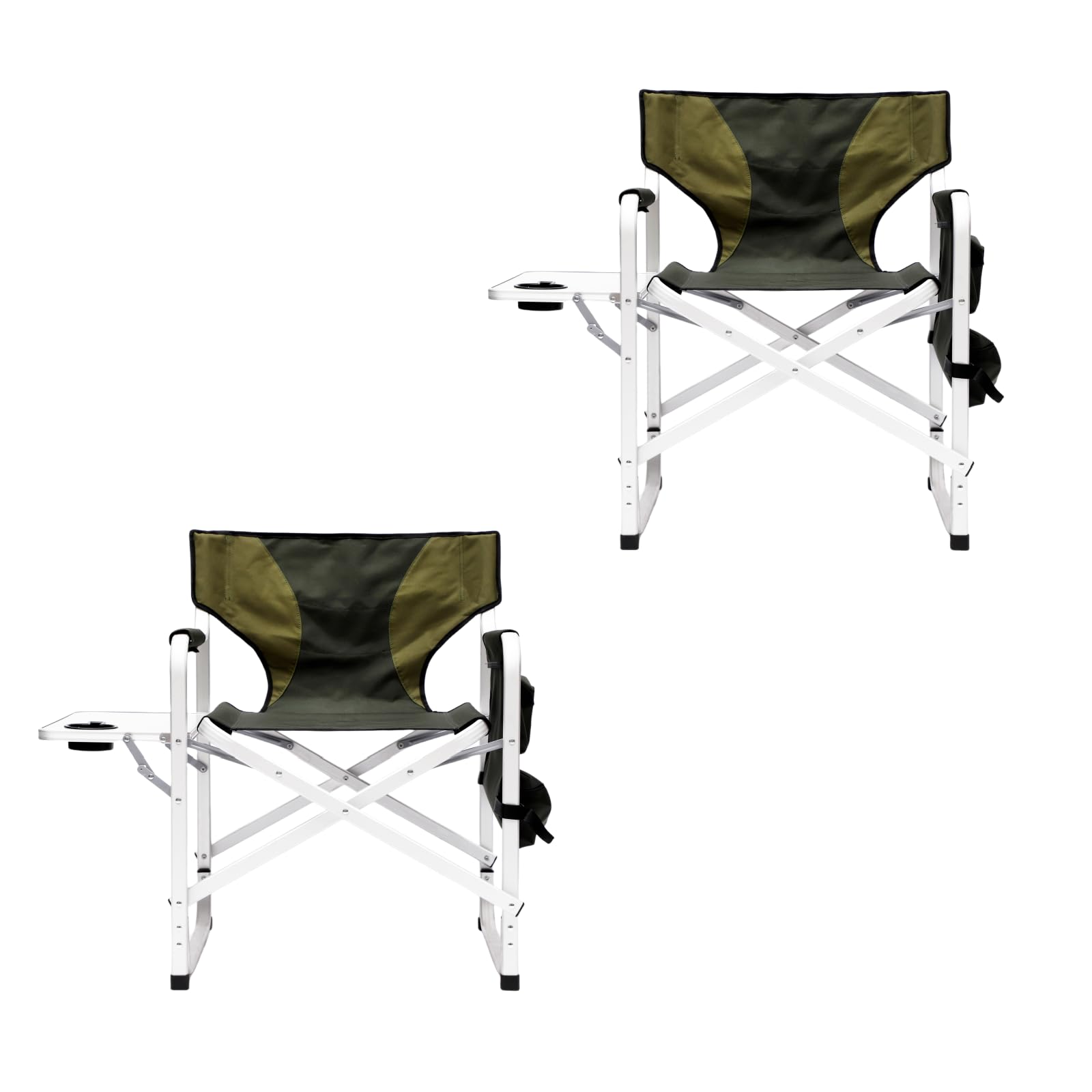  HALLOHII camping director's chair with aluminum frame offers sturdy outdoor seating.