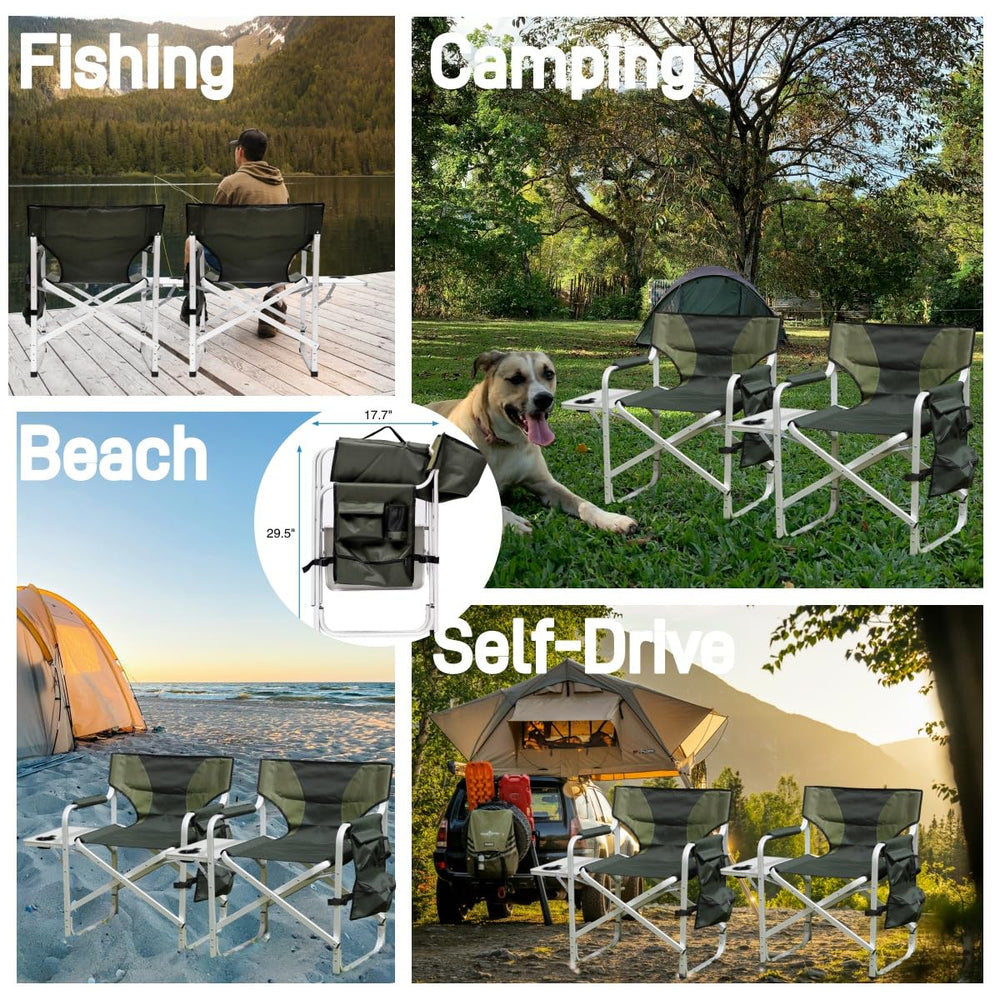  HALLOHII portable outdoor chair is lightweight for easy transport.