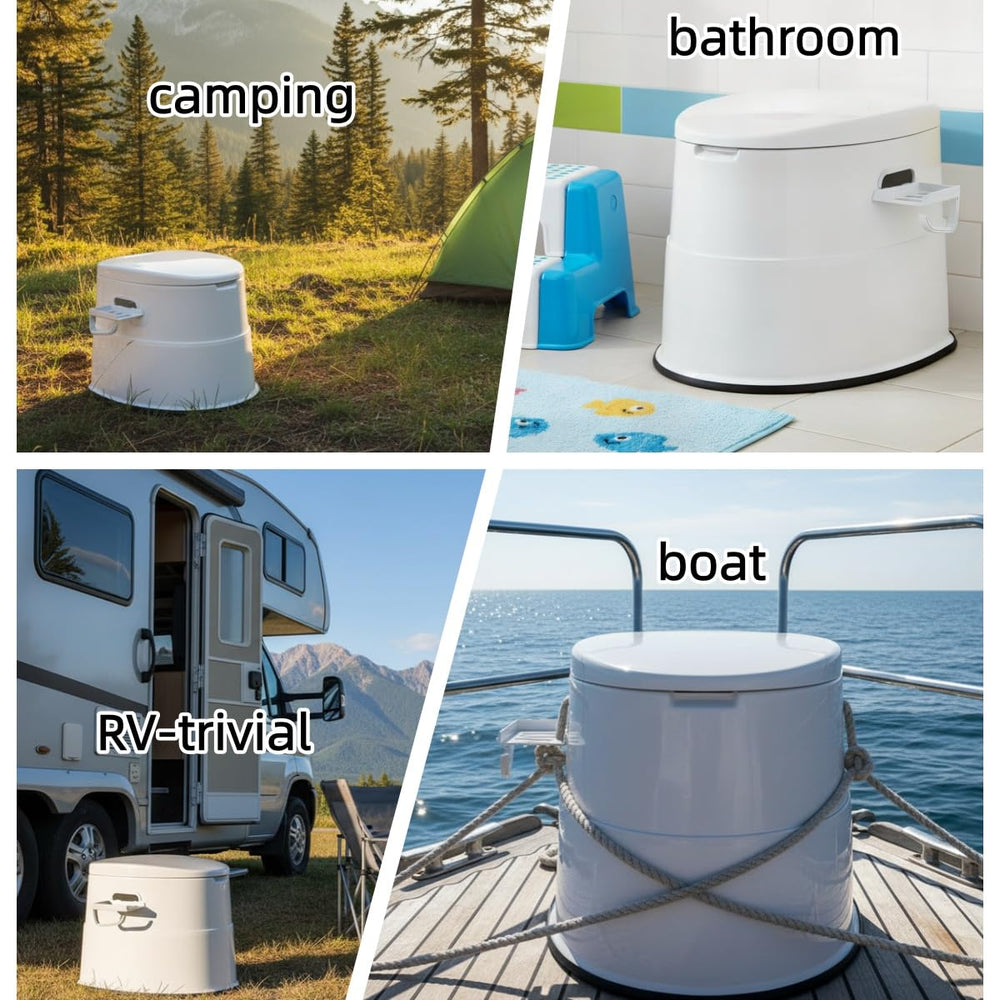 HALLOHII portable toilet ideal for indoor or outdoor activities.
