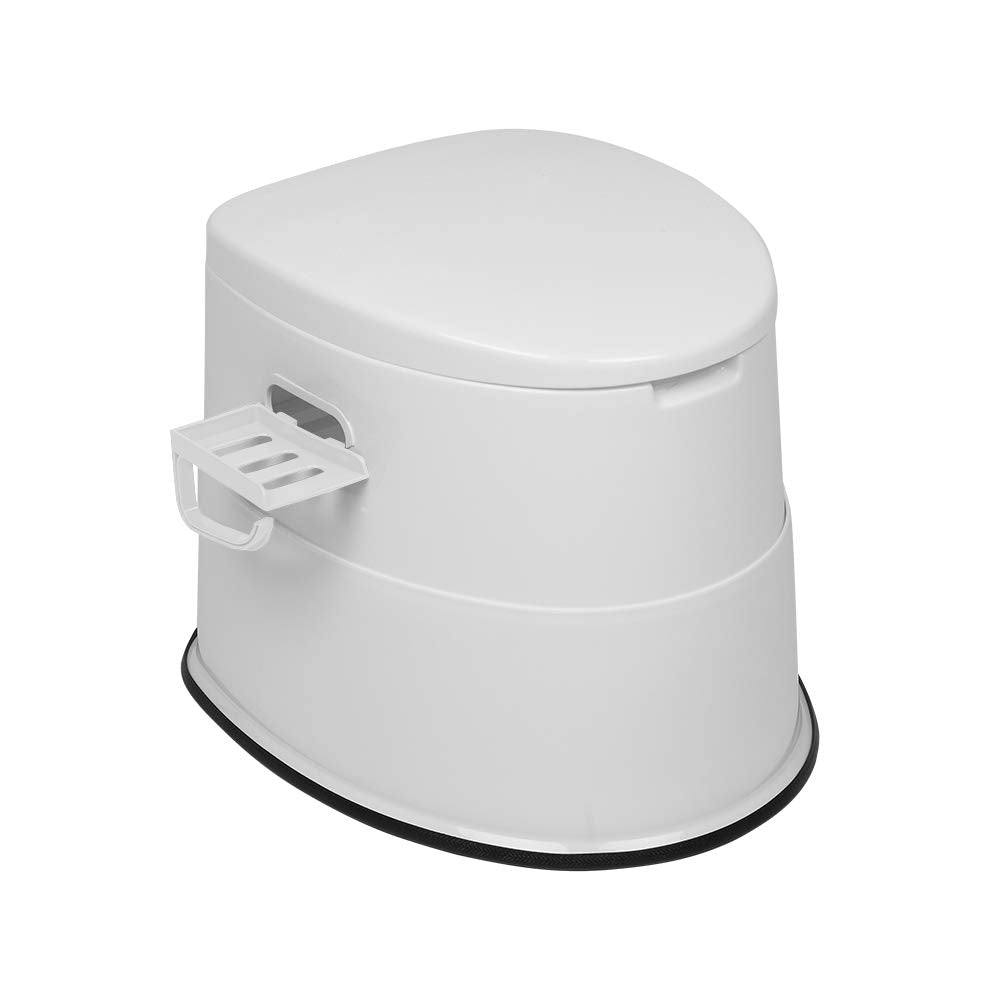 HALLOHII portable toilet with removable inner bucket for easy bag disposal.