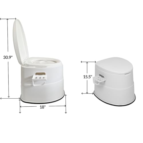 HALLOHII portable toilet with removable paper holder, adaptable left or right.