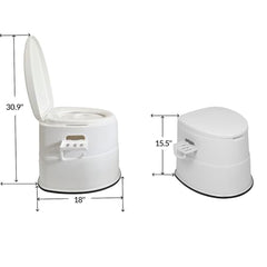HALLOHII portable toilet with removable paper holder, adaptable left or right.