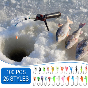 Halloscume ice fishing kit box image depicting organized gear.