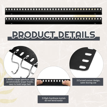 Package contents: 6 stands, 20 hooks, 12 screws