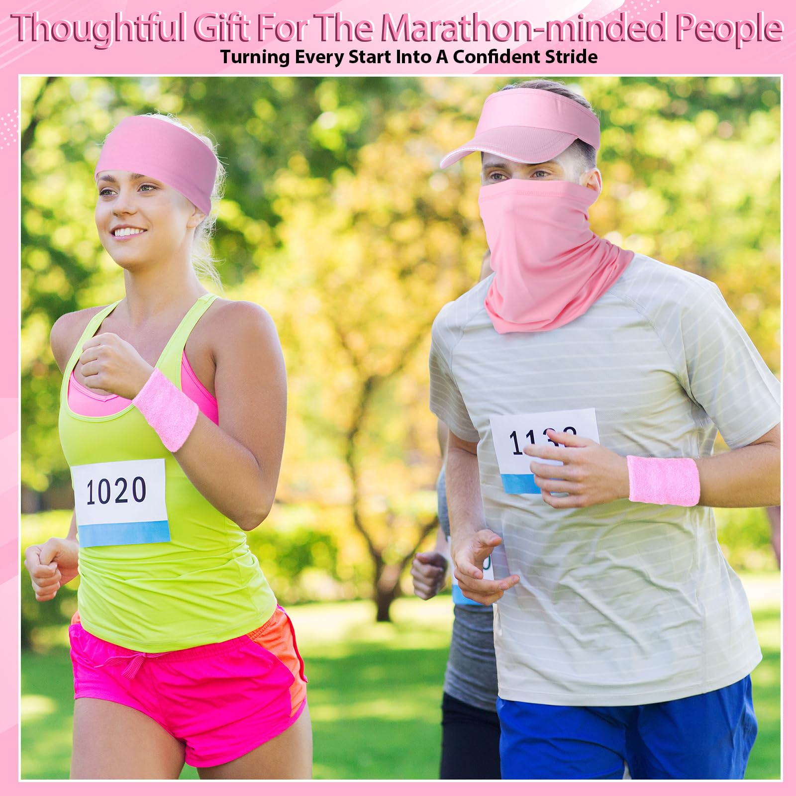 Halloscume pink reflective wristbands boost low-light visibility for runners