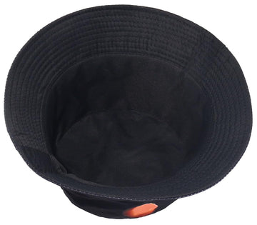 Unisex bucket hat worn by a model at the beach