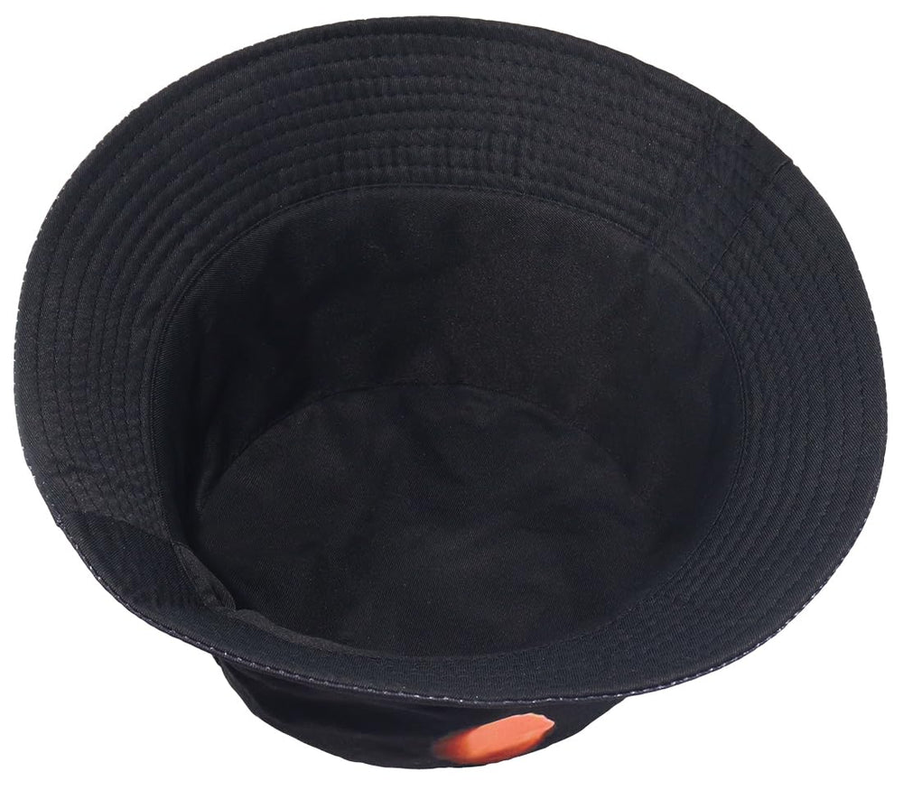 Unisex bucket hat worn by a model at the beach