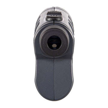 Halo Optics CL300 displays Angle Intelligence for slope-corrected distance calculations.