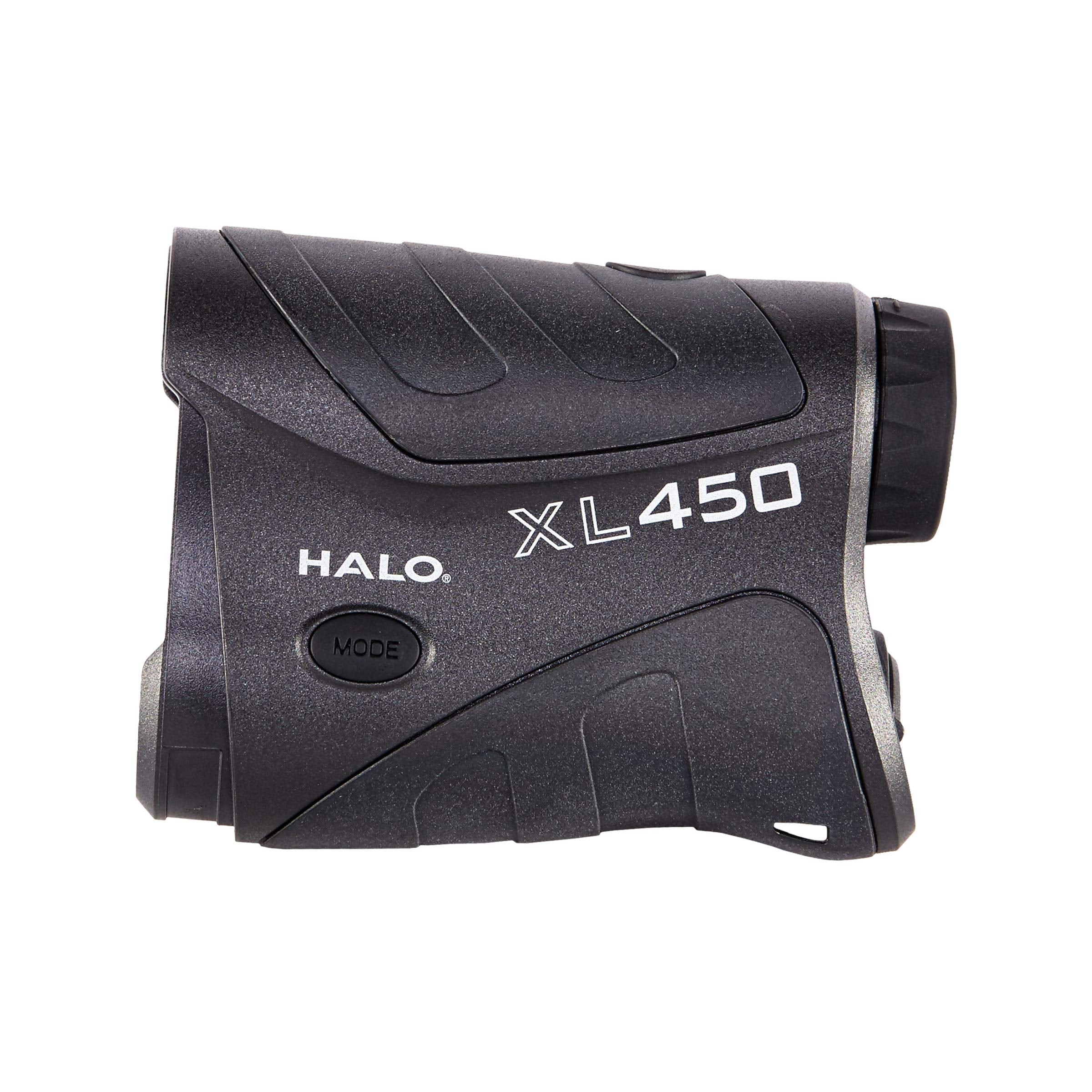 Halo Optics XL 450 rangefinder angle intelligence display demonstrates slope-compensated distance for true readings.