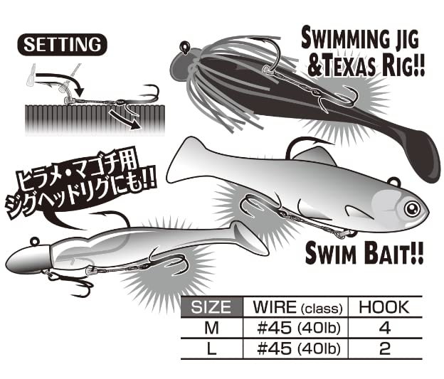 Hammonds Fishing WA-51 trailer hook in use on swimbait enabling quick hook penetration.