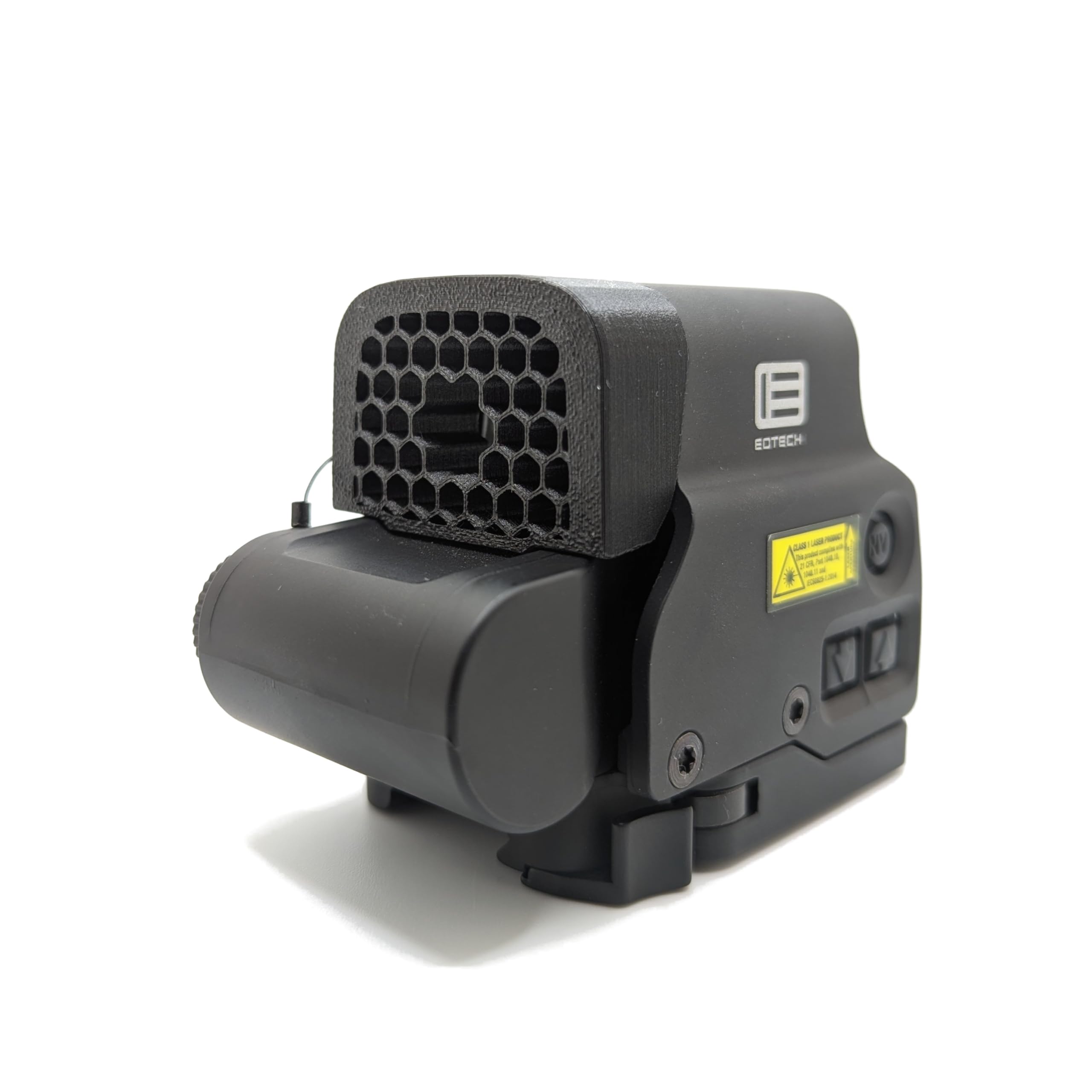 Hammy3DPrints hex-honeycomb pattern killflash enhances focus while shooting with both eyes open.