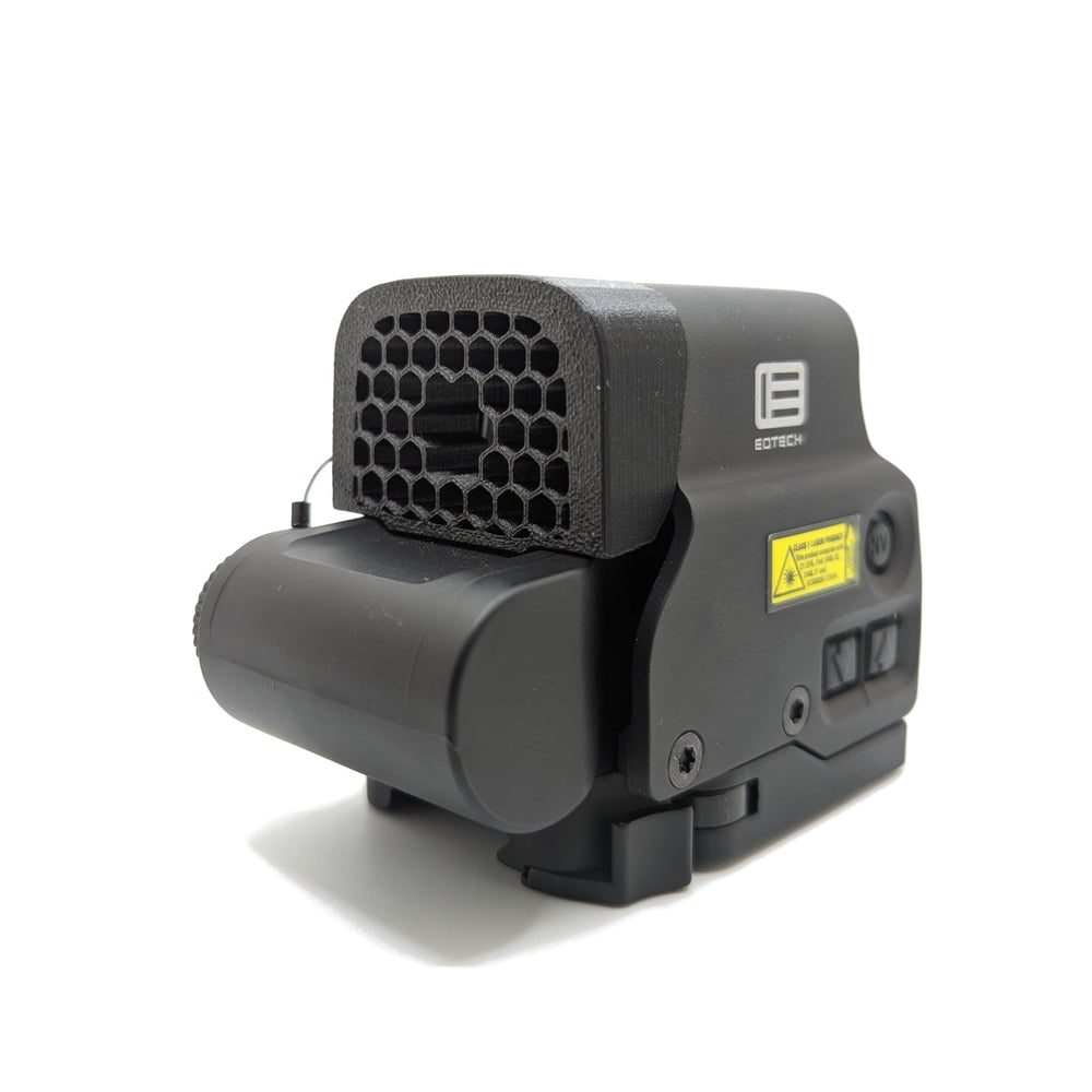 Hammy3DPrints hex-honeycomb pattern killflash enhances focus while shooting with both eyes open.