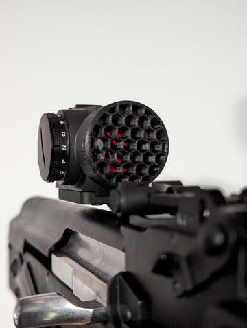Forest-green finish on Hammy3DPrints Killflash enhances camouflage and reduces glare.