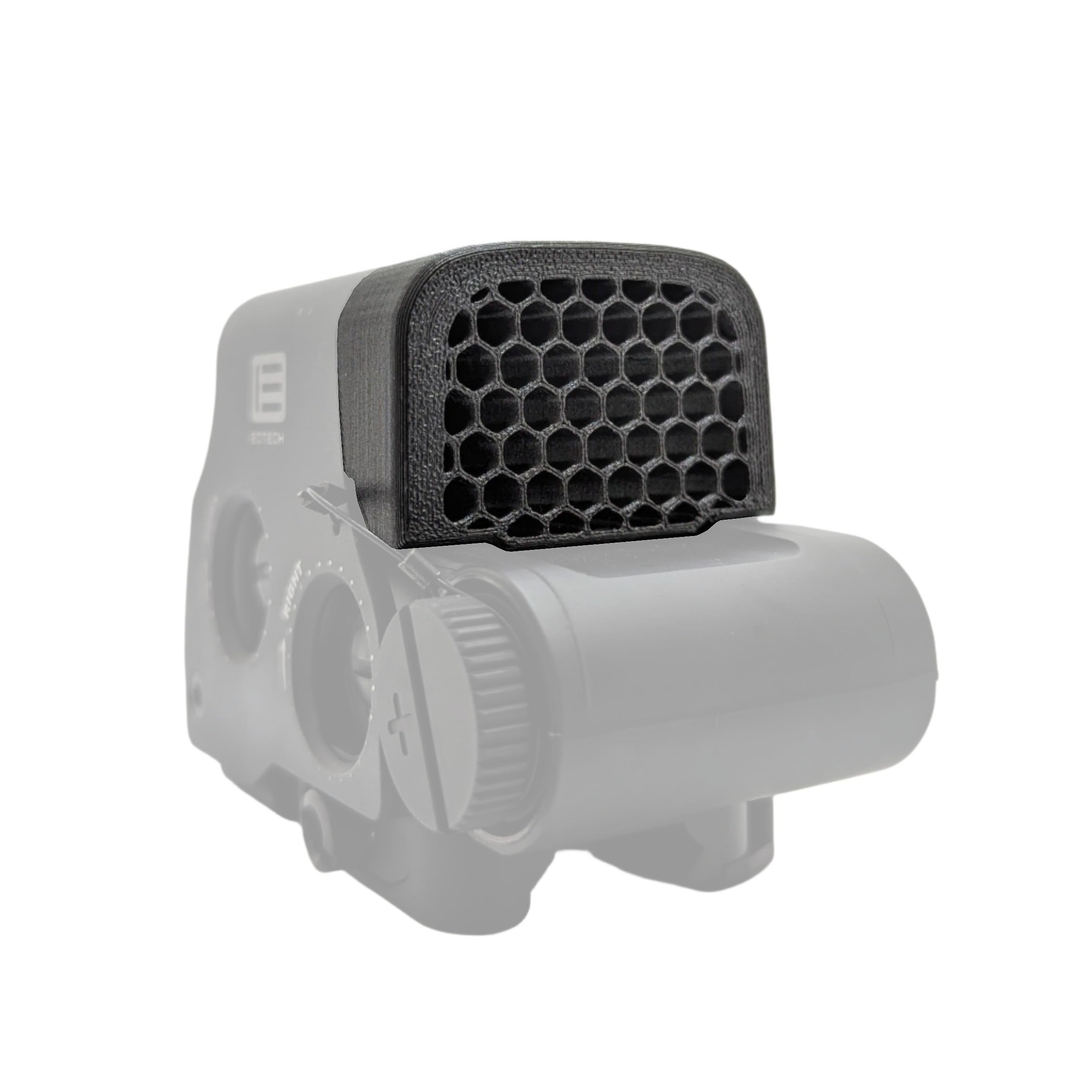 Hammy3DPrints Killflash Hex ARD end cap reduces glare on EOTech optics.